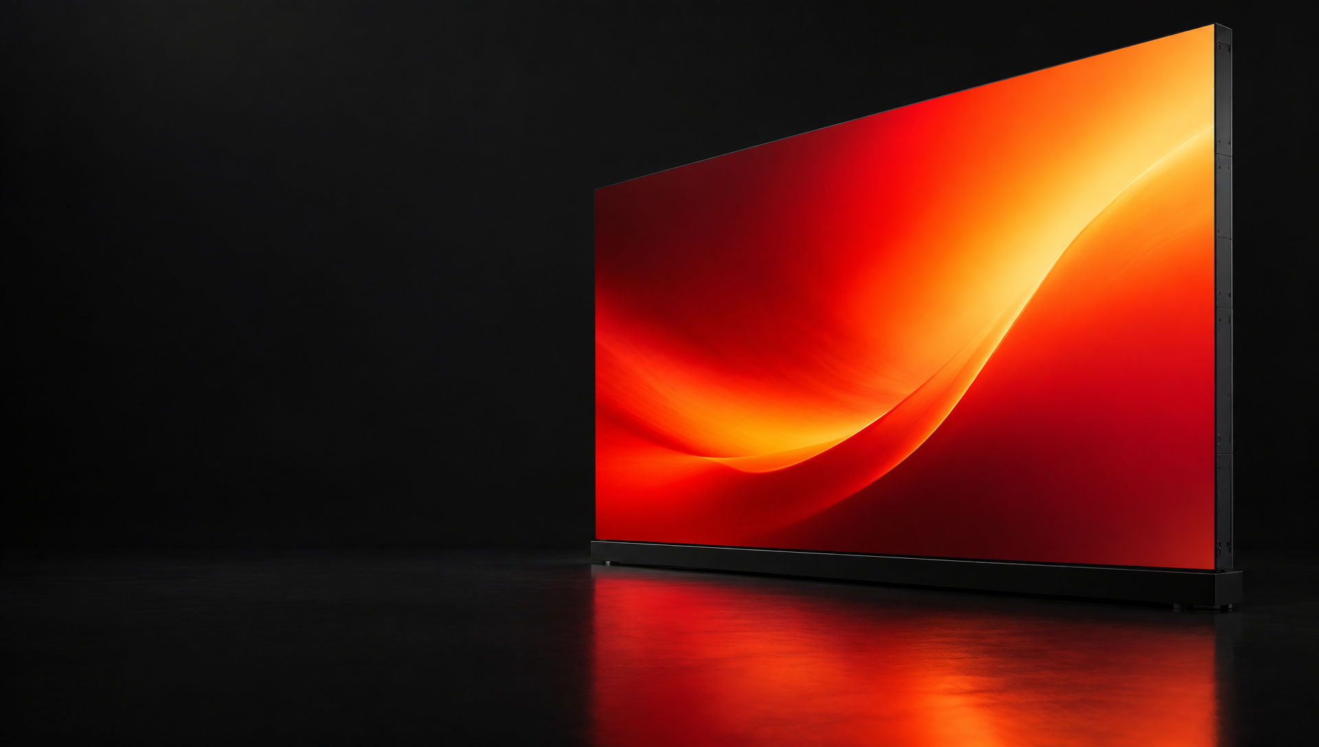Écran LED grand format BL Plus sur fond noir